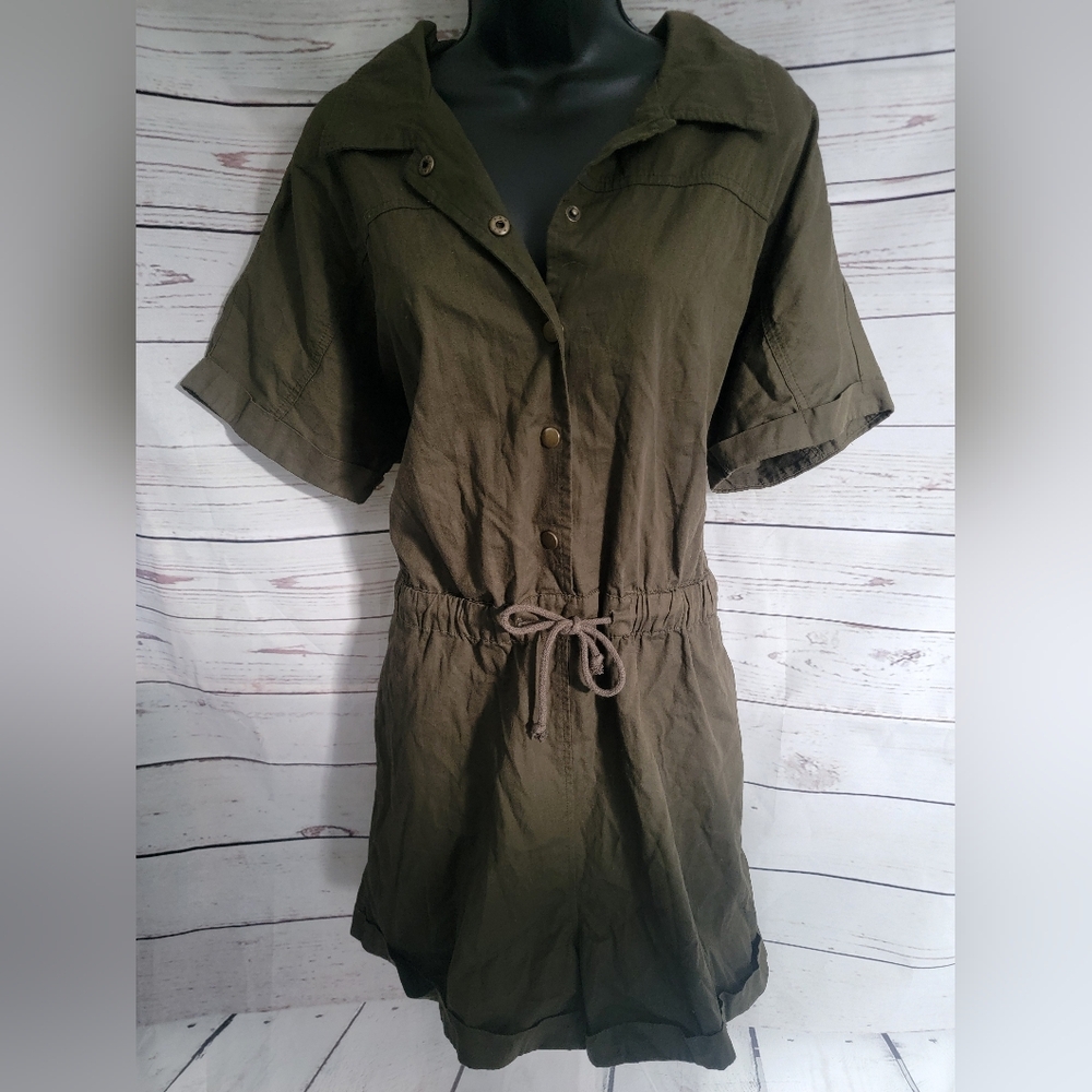 Wild Fable Forest Green Short Romper